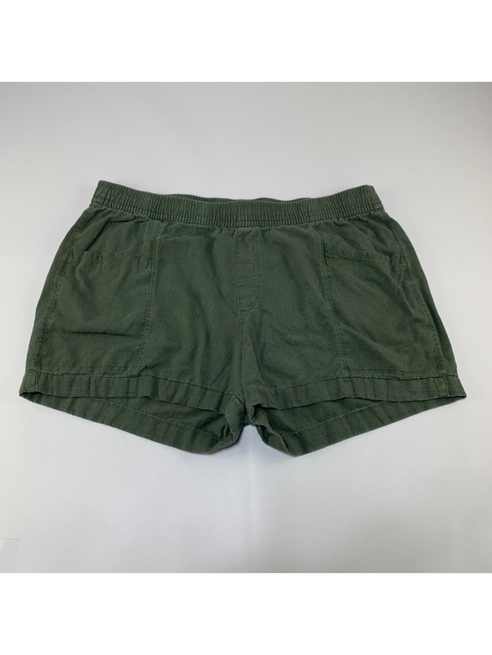 Old Navy Olive Linen Blend High Rise Shorts XL